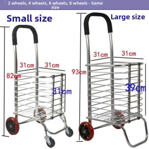 LANWAN | Portable Foldable Aluminum Shopping Cart