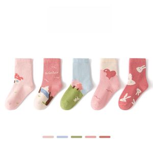 Vớ Cotton Hấp Thụ Mồ Hôi Không Đường May Dài Đến Đùi cho Trẻ Em