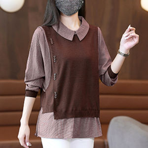 Shalldoer | Loose Slimming Two-Piece Look Shirt