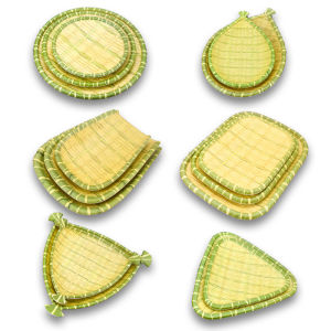 ถาดเมลามีนลายหวาย จานเมลามีนแท้ 100% จานลายไม้ไผ่ จานใส่ไก่ทอด ถาดสูกี้ ถาดจิ้มจูม ถาดเมลามีน อย่างหนา ทนทาน สวยงาม