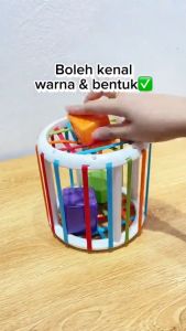 Shape toy sorting motor skill sensory baby kids cube educational shape training rainbow toys Montessori
