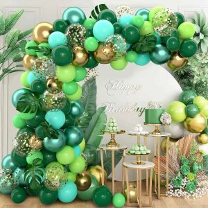 138Pcs A Set of Jungle Wildlife Themed Balloon Arch Set Wild Animal Dinosaur Themed Birthday Party Decoration