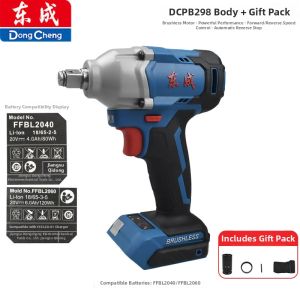 Original Dongcheng 18V298/02-18 Bare Tool Head Brushless Wrench Body 20V Charger Battery Electric Handheld Drill Tool