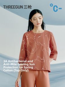 THREEGUN | Cool Antibacterial Sun Protective Ice Spring Cotton Shirt