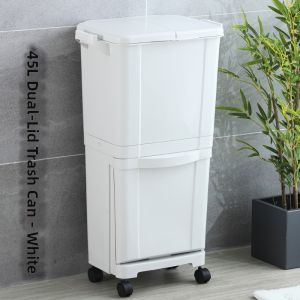 Sorting Wet And Dry Dual-layer Trash Can