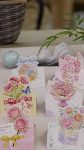 3D Floral Greeting Cards 110×140mm Blank Cardstock Assorted DesignsPerfect for Birthdays Festivals and Special Occasions