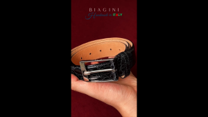 Thắt Lưng Nam Bằng Da Cá Sấu Thật Cinture Fianco - Biagini - Sản Xuất Thủ Công Tại Italy_PALERMOBELT