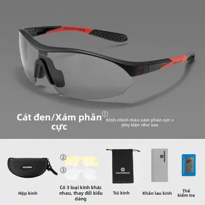 RockBros | Kính Chống Gió Phân Cực Đổi Màu Cho Thể Thao Ngoài Trời Chạy Bộ Xe Đạp Đường Trường