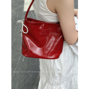 Túi Đeo Vai Mùa Hè Màu Đỏ Cho Bà Ngoại Túi Đeo Chéo Mềm Có Khóa Từ Túi Đeo Vai Đơn Túi Đeo Chéo Mềm Túi Đeo Vai Thường Ngày