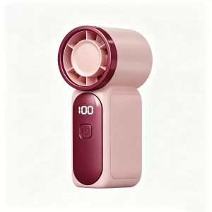 Handheld Mini Fan 5 Speed Adjust Type C Rechargeable Portable Fan Digital Display Desktop Fan Outdoor Use