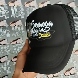 Topi cowok remaja dewasa Topi hitam motif kata kata Topi trucker Topi murah keren