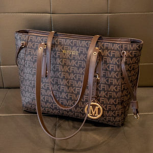 Fashionable Large Capacity Leather Womens Tote Bag Commuter Handbag Shoulder Bag Casual Shopping Bag Soft Polyester Lining