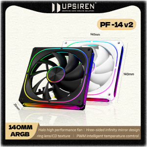 UPSIREN PF-14 V2 140mm pc fan ARGB CD texture Hydraulic Bearing 9 blades high performance fan PWM 4PIN 600-1600RPM ventilador