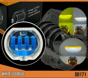 Lampu Utama Biled Projector Mode Daymaker Projie Biled 4 Mata Lensa 8D Plus Shroud 4.5 inch Projie Biled