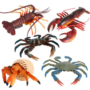Realistic Childrens Toy Plastic Model of Australian Lobster And King Crab Deep Sea Yellow Ocean Animal Decoration Static Figure