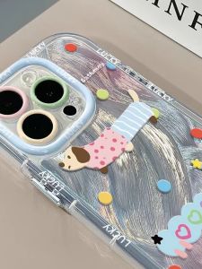 Honor 500 pro 400 300 pro 100 90 80 GTx70i Protective Phone Case with Polka Dot Dachshund And Fox Tail Creative Personalized Silicone Cover