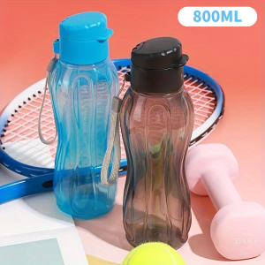 800ML PP Sports Water Bottle Portable Gym Water Drinking Bottle Outdoor Large Capacity Cup With Rope Leak-Proof Drink Bottle