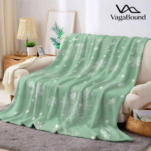 Mint Snowflake Flannel Blanket Warm Soft Halloween Christmas Decorative Couch Warm Cozy All-Season Gift