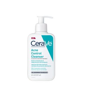 CeraVe Cleanser 2% Salicylic Acid Gel-to-foam Acne Treatment 237ml for Oily Skin