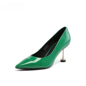 Saturday High Heels Party Shoes Spring New Style Womens Slip-On Shoes Narrow Mouth Thin Heel Womens Shoes SS31111270