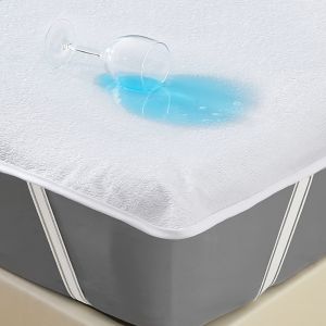 1pc Waterproof Knitted Terry Cloth Mattress Cover (No Pillowcase)-Skin-Friendly Soft and Breathable Mattress Protector