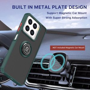 For ZTE Blade A56 4G Z2473 Case Metal Ring Holder Shockproof TPU Bumper Matte Back Cover Hard Matte Case for ZTE Blade A56 4G