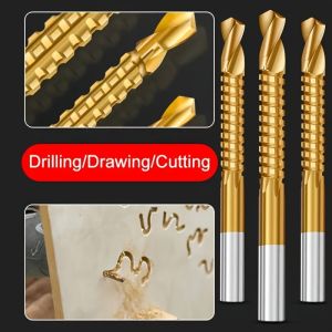 6-Piece Saw Set Drilling Tool Steel Titanium Wood 3/4/5/6/6.5/8mm Fried Dough Twists Bit High Speed Woodworking Bit Hss 91mm