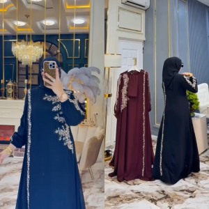 ZIFA FASHION // COD // RAYA DRESS+HIJAB SEGI4 // GAMIS SET HIJAB CRUTY BORDIR PAYET TABUR TERBARU