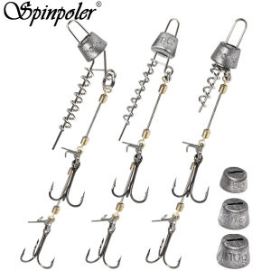 Spinpoler Multi-Depth Systerm Pike Stinger Rig Fishing Hook #6 #1/0 #2/0 With Sinker Weight 5g 7g 10g 15g 20g Kit For Swimbait