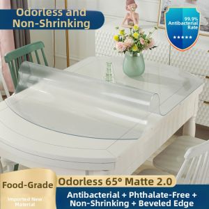 Waterproof Oil-Resistant Heat-Resistant Clear PVC Tablecloth Oval
