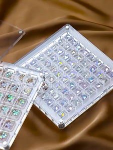 36 Grid Akrilik Seashell Display Box Magnetic / Kotak Grid Kerang Transparan