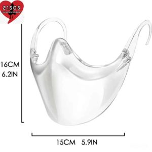 3D Transparent Face Shield Mask Protector Guard Safety Protective Mask Face Cover Protection Reusable Mask Shield 3D Mouth Nose Cover Anti Droplet Clear Shield Epidemic Protective Protector Pelindung Muka 全透明防护面罩