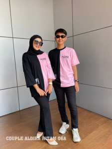 Aldira Kaos Couple Oversize Combi Pria dan Wanita Terbaru2023 Jumbo / Kaos Couple