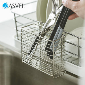 Japanese ASVEL Chopsticks Storage Box For Home Kitchen Rack Chopsticks Basket Spooon Barrel Storage Rack Draining Rack Chopsticks Cage