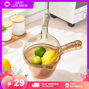 Creative Acrylic Water Spoon with Thickened Long Handle Unbreakable Household Kitchen Transparent Water Scoop Shatter Proof Water Scoop Thickened Plastic Water Scoop Plastic Ladle Cleaning Buckets
