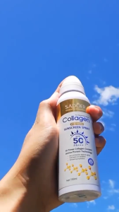 SADOER Collagen Anti-Aging SPF50+ PA+++ Long Lasting Whitening Sunscreen Spray Sun Protection Full Band UV Isolation 150ml