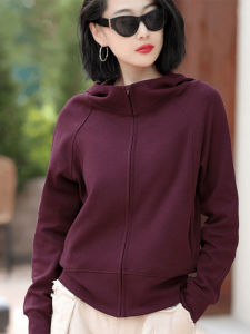 Korean Style Long Sleeve Zipper Cardigan Hoodie Womens Spring Autumn Casual Short Coat Fashionable Sporty Comfortable Outerwear