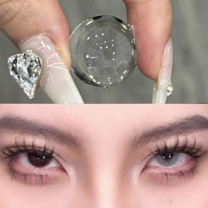(COD)contact with solution best-selling three light gray contact e Yearly Use for cute eyes