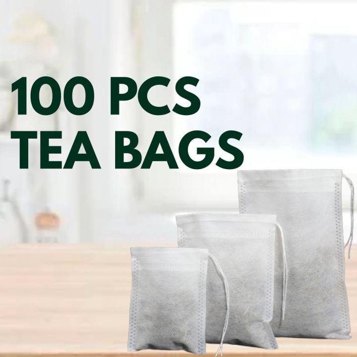 HASTHIP 100 Pcs/Lot New Non-Woven Fabrics Empty Tea Bag With String - Foto 10