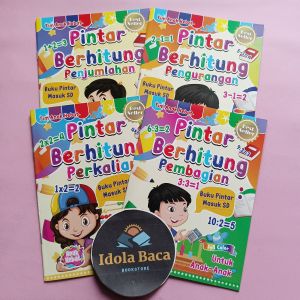 Paket 4 Buku Anak Berhitung Penjumlahan Pengurangan Perkalian Pembagian -TAH