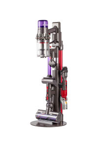 Lasvea Vacuum Stand for Dyson Vacuum Cleaner Height-adjustableMetal Stable Storage Bracket for Dyson V15 Digital Slim V12 V11 V10 V8 V7 Micro Cordless Vacuum CleanerBracket Organizer Holder Rack with 3 Clips for 8 Heads Cord Slot