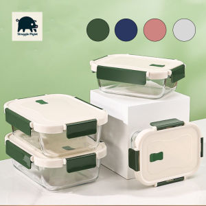 Glass Lunch Box Sealed Fresh-Keeping Box with Lid Portable Student Picnic Box Microwave-Heated Special Food Container Bento Box
