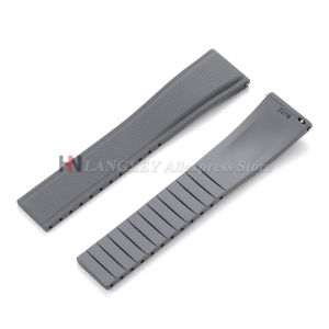Premium Grade Soft FKM Rubber Watch Strap 20mm 21mm 22mm Perfect Fit Flat End Universal Quick Release Watch Strap Cut To Size