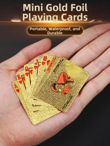 TAFUMAN | Mini Gold Poker Cards PVC Waterproof Durable