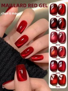 Sơn Móng Tay WS Tết Nguyên Đán Màu Đỏ Mắt Mèo Vàng Mùa Thu Đông Y2K Làm Trắng Nhanh Nghệ Thuật Làm Móng Phổ Biến 1-6 Lọ 10ml