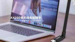 Comfast 287Mbps WiFi Adapter 2.4G 3dBi Antenna Wifi6 USB Dongle AX300 802.11ax Wireless Network Card for PC Laptop - Driver Free