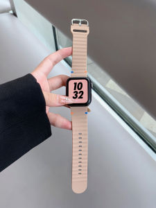 Silicone Sport Band Apple Watch S11 Generation Wavy Buckle Strap Compatible with iWatch Fitness Tracker Bracelet Accessory