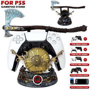 Controller Storage Bracket God War Game Controller Stand for PS4/PS5/Switch Universal Desktop Display Stand Mobile Phone Holder