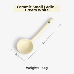 CAROTE | Highly Aesthetic Large Ceramic Soup Spoon Long Handle