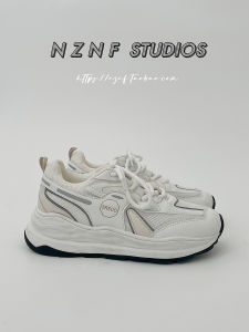 Womens Sports Shoes 2025 New Autumn Dad Shoes Student Thick Bottom Heightening Lightweight Trendy All-Match White Shoes